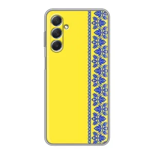 Силиконовый Чехол на Sansung Galaxy M54 (5G) (Вышиванка на желтом)