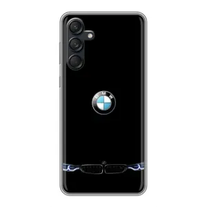 Силиконовый бампер с картинкой машины на Samsung Galaxy M55 5G (Черный BMW)
