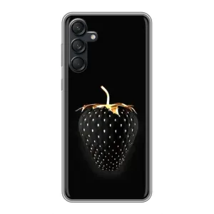 Чехол с изображением вкусной еды для Samsung Galaxy M55 5G (Чёрная клубника)
