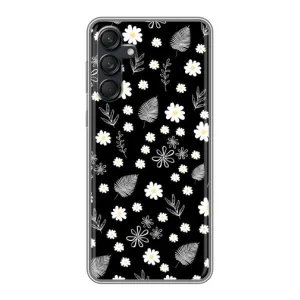 Чехлы с тематикой "ЦВЕТЫ" на Samsung Galaxy M55 5G (цветение на чорном)