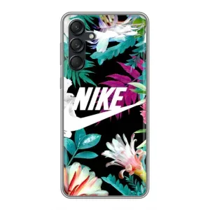 Силиконовый Чехол на Samsung Galaxy M55 5G с картинкой Nike (Цветочный Nike)