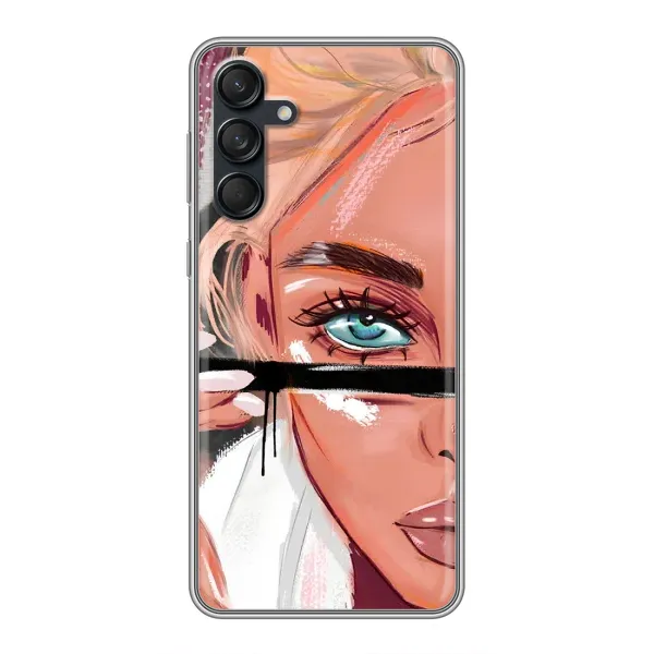 Чехол с рисунком «Девушка и ресницы» для Samsung Galaxy M55 5G