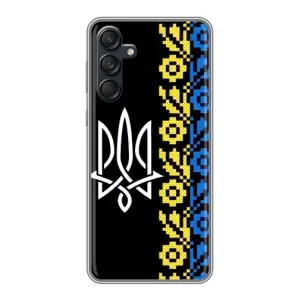 Силиконовый Чехол на Samsung Galaxy M55 5G (Герб и вышыванка)