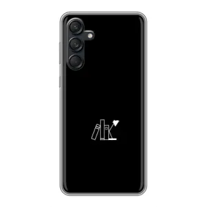Чехол с картинками на черном фоне для Samsung Galaxy M55 5G (Книжки)
