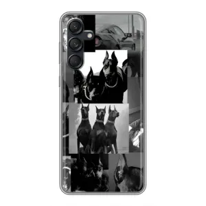 Чехол ДОБЕРМАН для Samsung Galaxy M55 5G (Коллаж Доберман)