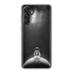 Силиконовый Чехол с принтом "Космонавты" на Samsung Galaxy M55 5G (Космонавт романтик)