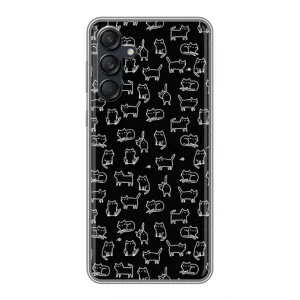 Чехол на тематику: Коты для Samsung Galaxy M55 5G (Котики на черном)