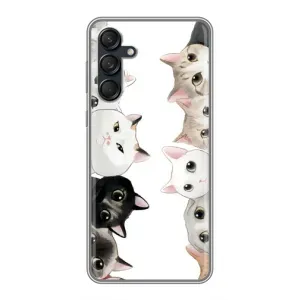 Силиконовый чехол с котиком для Samsung Galaxy M55 5G (Коты)