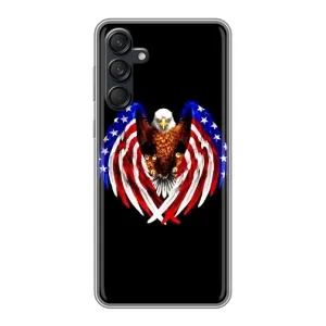 Чехол Флаг USA для Samsung Galaxy M55 5G (Крылья США)