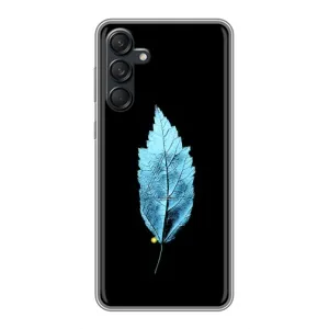 Чехол с картинками на черном фоне для Samsung Galaxy M55 5G (Листочек)
