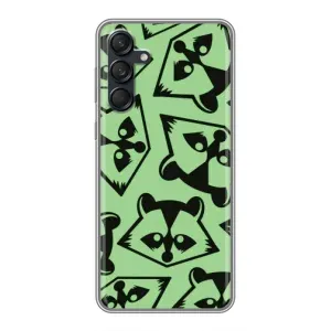 Силиконовый Чехол с Енотами на Samsung Galaxy M55 5G (Мордочки Енота)