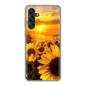 Чехол с Цветами для Samsung Galaxy M55 5G (поле подсолнухов)