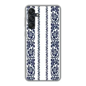 Силіконовый Чохол на Samsung Galaxy M55 5G з картинкой Вишиванки (Синя вишиванка)