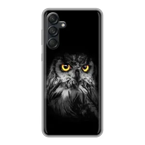 Чехлы с принтом СОВЫ для Samsung Galaxy M55 5G (Сова на чёрном)