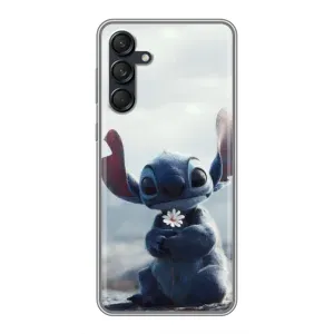 Чехол с рисунком Стич для Samsung Galaxy M55 5G (Стич с цветочком)