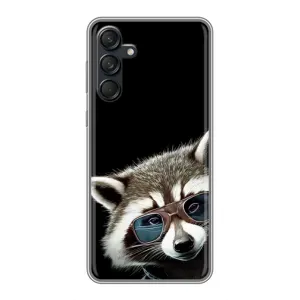 Силиконовый Чехол с Енотами на Samsung Galaxy M55 5G (Стильный Енот)