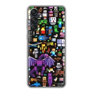 Чохол майнкрафт для Samsung Galaxy M55 5G (Усі персонажі)