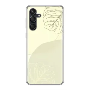 Чехол цветочный дизайн для Samsung Galaxy M55 5G (Зелёный фон)