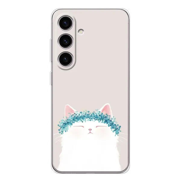 Чехол с рисунком «Белый котик» для Samsung Galaxy M56 Чехол с рисунком «Белый котик» для Samsung Galaxy M56