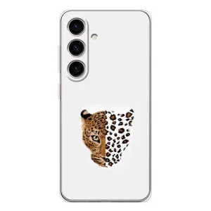 Чохол з леопардовим принтом на Samsung Galaxy M56 (Леопард на білому)