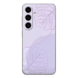 Чехол цветочный дизайн для Samsung Galaxy M56 (Монстера фиолетовая)
