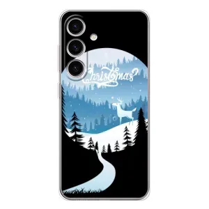 Силиконовый бампер на рождество для Samsung Galaxy M56 (Рождественский Олень)