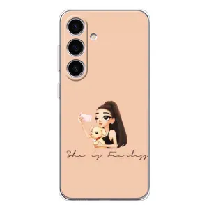 Силіконовый Чохол на Samsung Galaxy M56 з картинкой Модных девушек (З собакою)