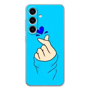 Чехлы (Знак сердечка) на Samsung Galaxy M56 (Сердце на синем)