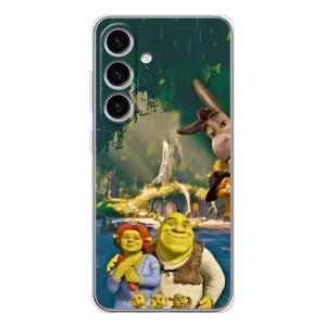 Печатный чехол с принтом Шрек для Samsung Galaxy M56 (Шрек и Фиона)
