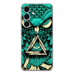 Чохли з принтом СОВИ для Samsung Galaxy M56 (Зелена сова)