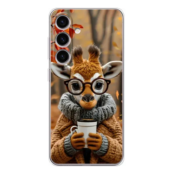 Чехол с рисунком «Жираф с кофе» для Samsung Galaxy M56 Чехол с рисунком «Жираф с кофе» для Samsung Galaxy M56