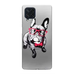 Чехол (ТПУ) Милые собачки для Samsung Galaxy M62 (Бульдог в очках)