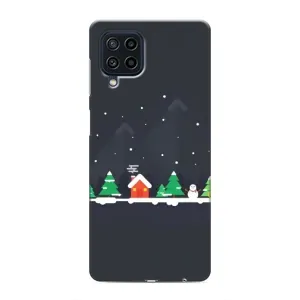 Силіконовий бампер на різдво для Samsung Galaxy M62 (Місто зимове)