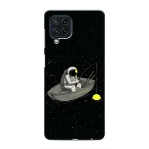 Силіконовый Чохол з принтом "Космонавти" на Samsung Galaxy M62 (Космонавт на рибалці)