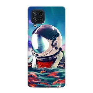 Силіконовый Чохол з принтом "Космонавти" на Samsung Galaxy M62 (Космонавт у воді)