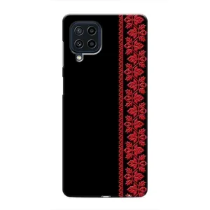 Силиконовый Чехол на Samsung Galaxy M62 (Красная Вышиванка)