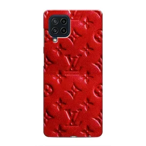 Текстурный Чехол Louis Vuitton для Самсунг М62 (Красный ЛВ)