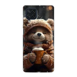 Печатный чехол «Зверята с кофе» для Samsung Galaxy M62 (Медвежонок с кофе)
