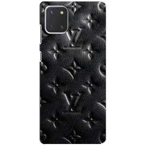 Текстурный Чехол Louis Vuitton для Самсунг Нот 10 Лайт (Черный ЛВ)