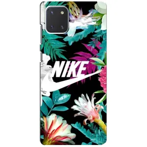 Силіконовый Чохол на Samsung Galaxy Note 10 Lite з картинкою НАЙК (Квітковий Nike)
