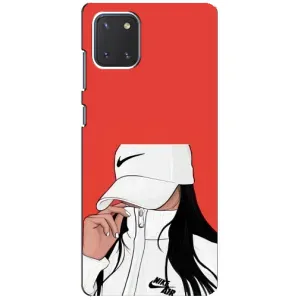 Силиконовый Чехол на Samsung Galaxy Note 10 Lite с картинкой Стильных Девушек (Девушка Nike)