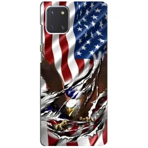 Чехол Флаг USA для Samsung Galaxy Note 10 Lite (Флаг USA)