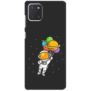 Силіконовый Чохол з принтом "Космонавти" на Samsung Galaxy Note 10 Lite (Космонавт з кульками)