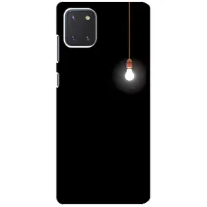 Чохол з картинками на чорному фоні для Samsung Galaxy Note 10 Lite (Лампочка)