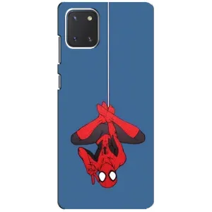 Чехол Супергерой Человека Паука на Samsung Galaxy Note 10 Lite (На паутине)