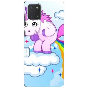 Чехол Unicorn на Samsung Galaxy Note 10 Lite (Радуга единорожка)