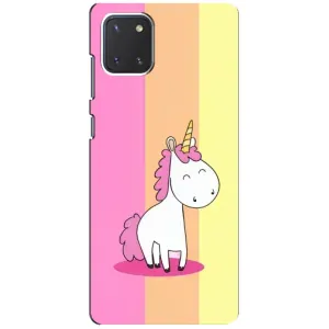 Чехол Unicorn на Samsung Galaxy Note 10 Lite (Радужный Единорог)