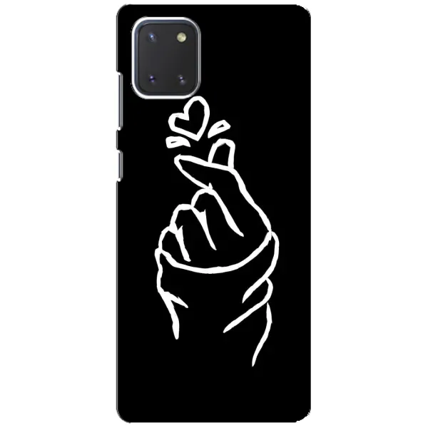 Чехол с рисунком «Сердце на черном» для Samsung Galaxy Note 10 Lite Чехол с рисунком «Сердце на черном» для Samsung Galaxy Note 10 Lite