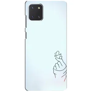 Чохол (Знак сердечка) для Samsung Galaxy Note 10 Lite (Сердечко на блакитному)