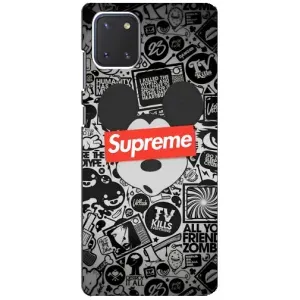 Чехол с Брендами одежды на Самсунг Нот 10 Лайт (Supreme Маус)